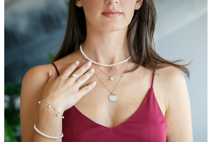 Gaura natural pearls zapestnica SK19488B-W