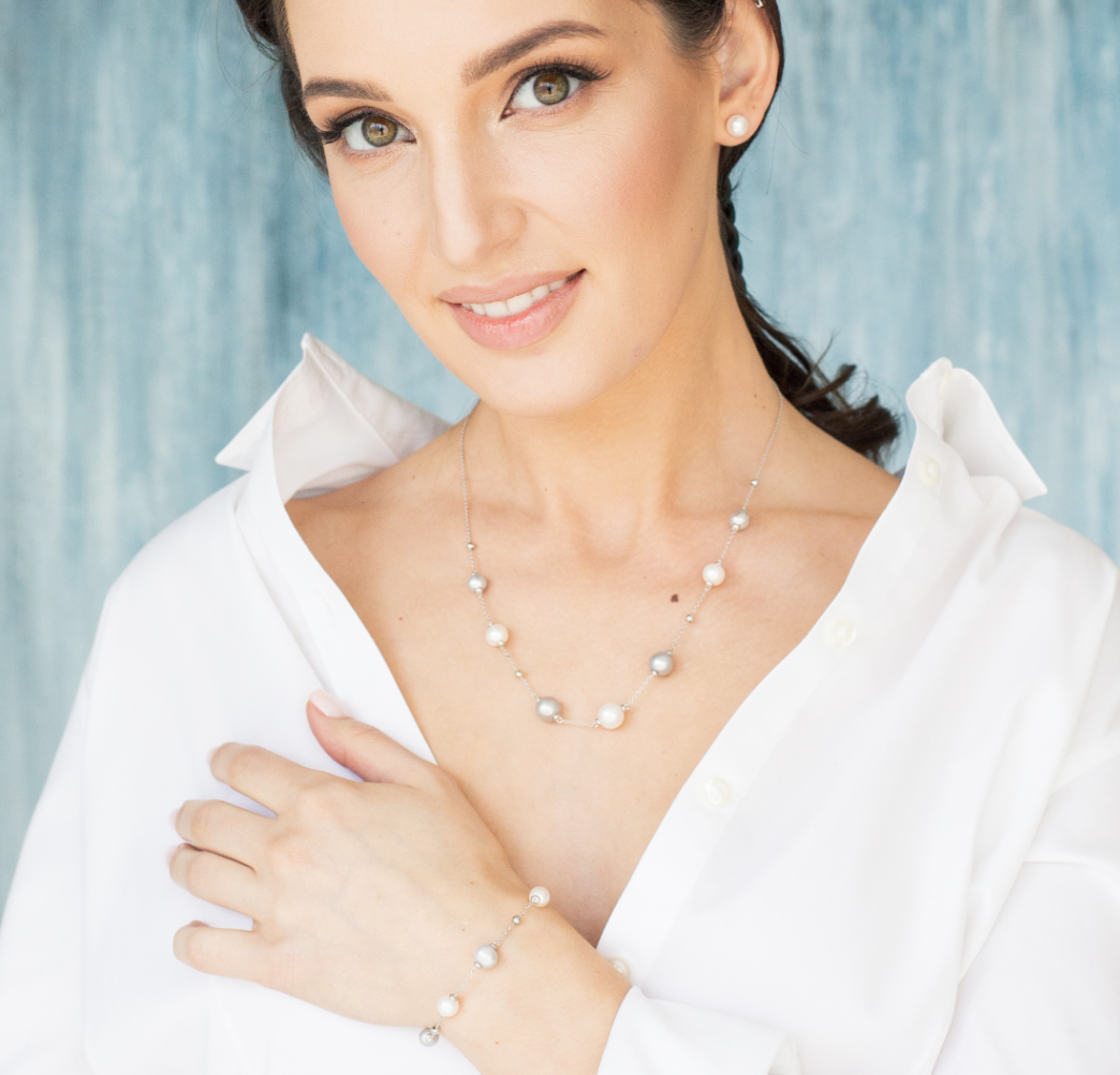 Gaura natural pearls zapestnica SK20223B-W