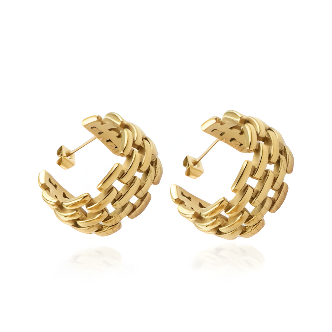 Uhani Golden weave hoops