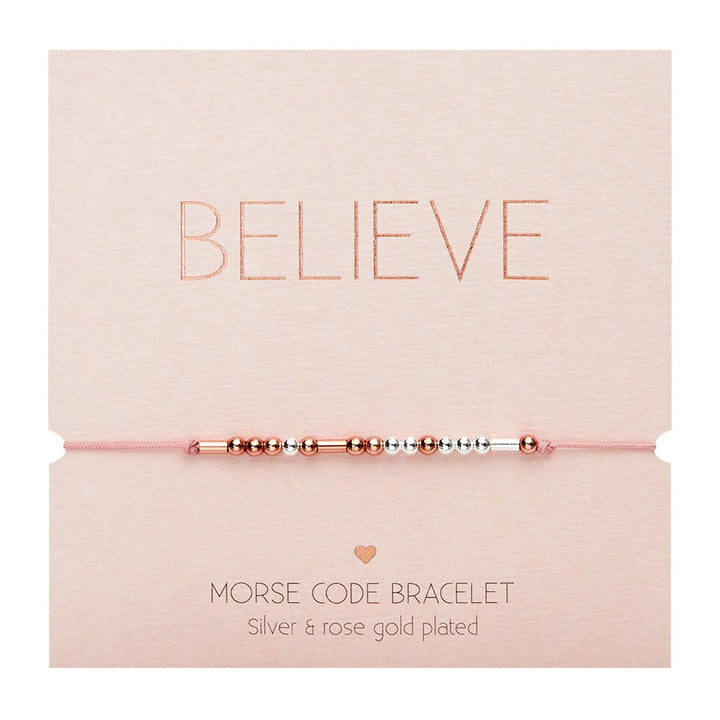 Zapestnica Morse Code-Believe