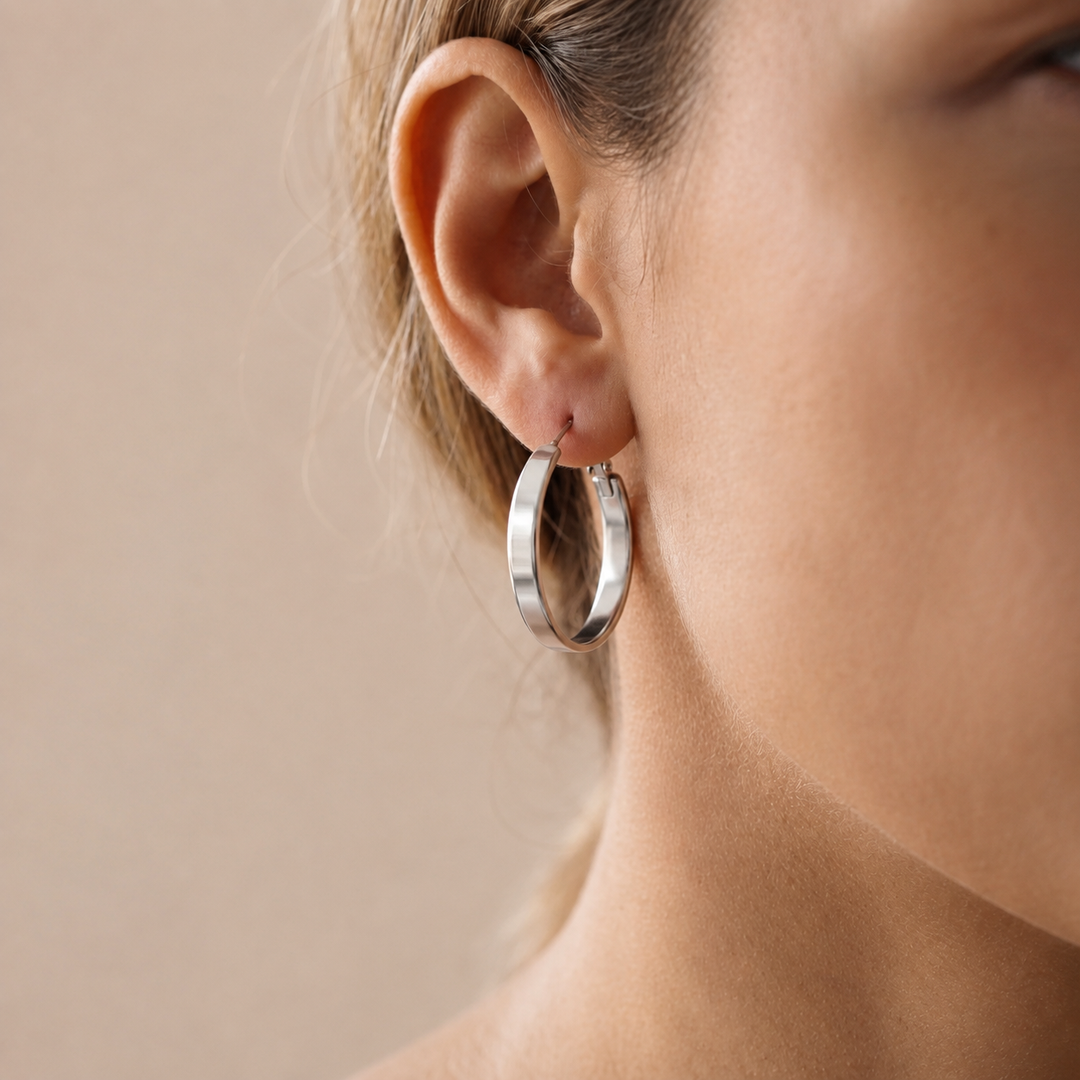Hoops uhani 3 in 4 cm