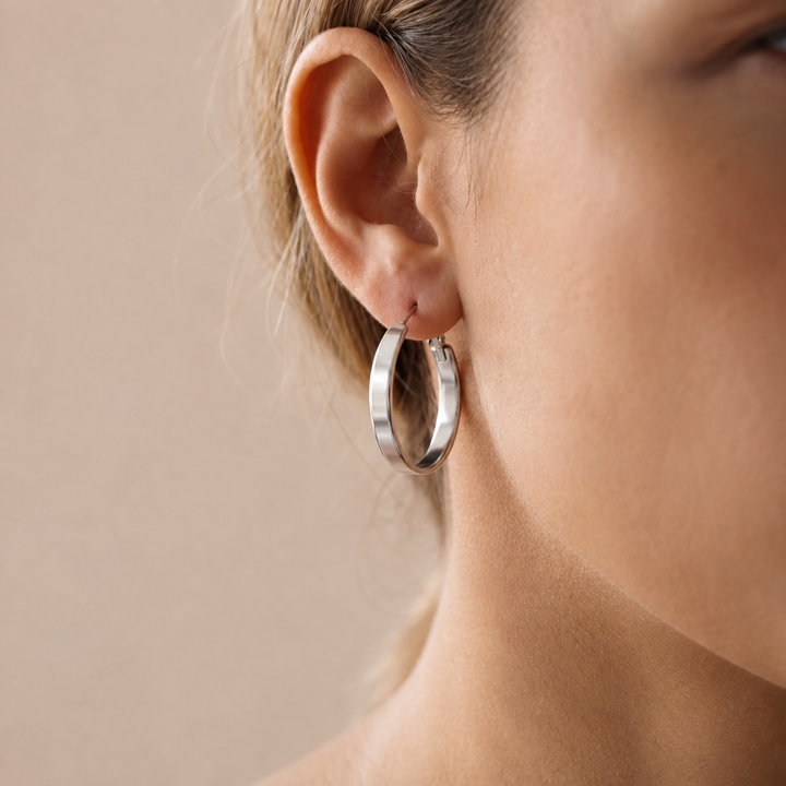 Hoops uhani 3 in 4 cm