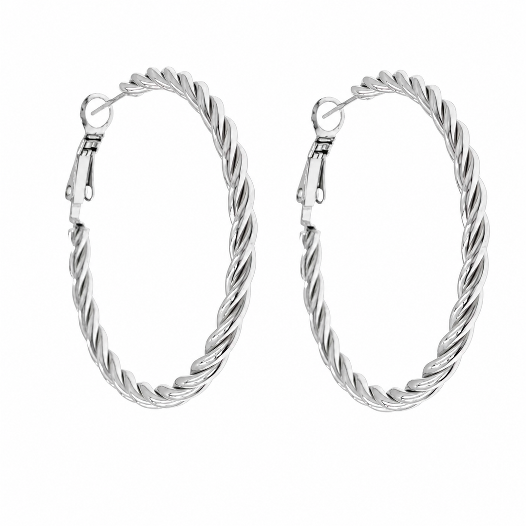 Uhani Twist Hoops - 4 cm