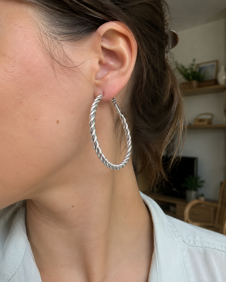 Uhani Twist Hoops - 4 cm