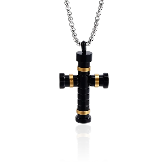 Verižica Cross Steel Duo