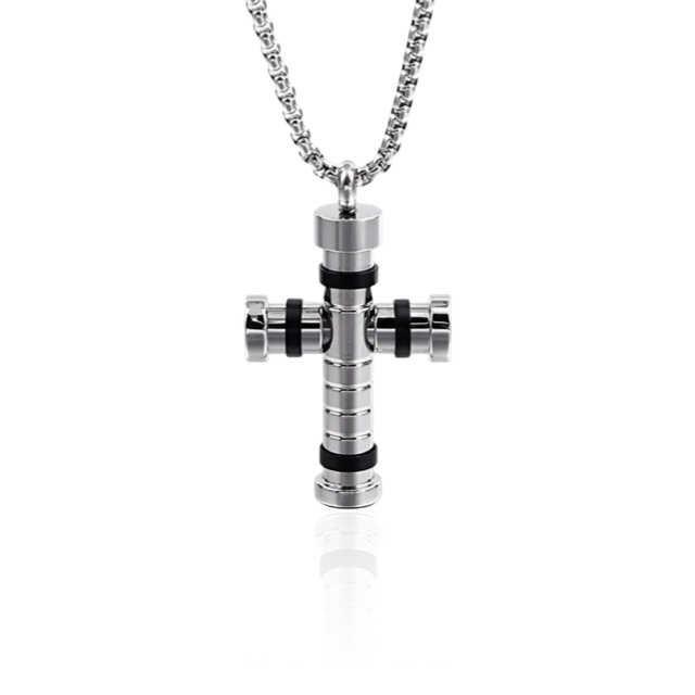 Verižica Cross Steel Duo