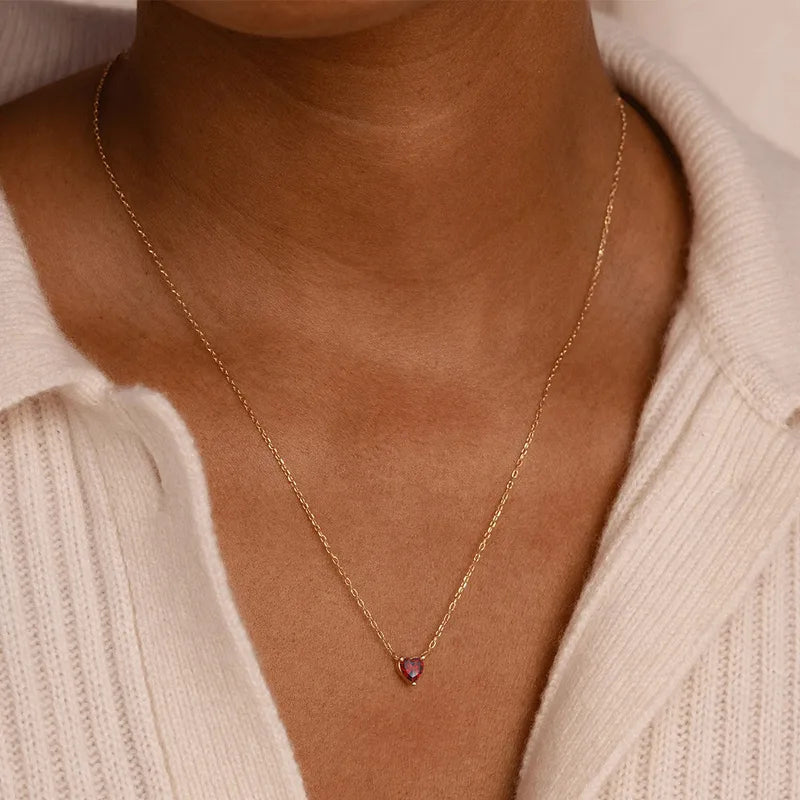 Verižica Heart Birthstone