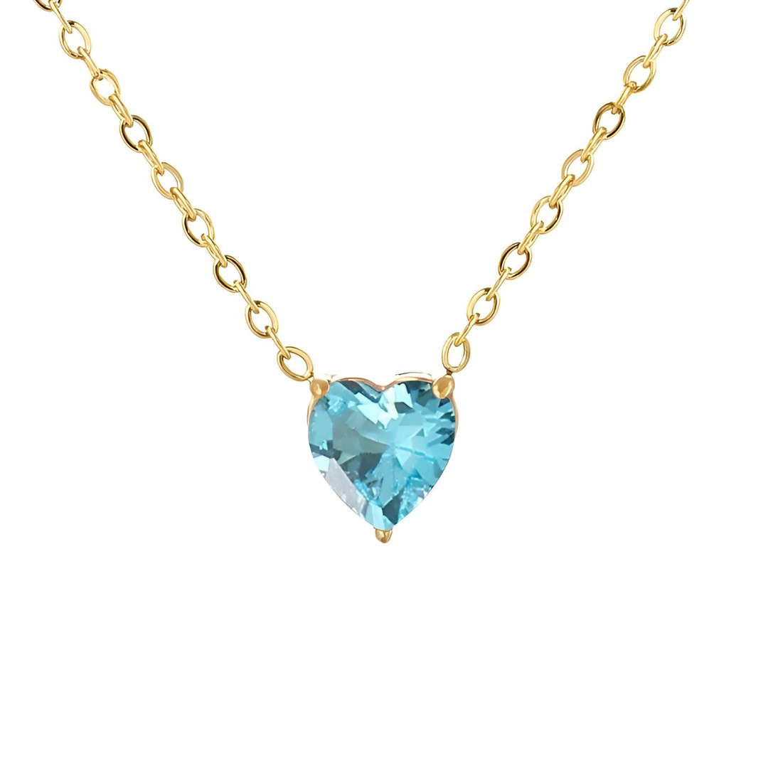Verižica Heart Birthstone