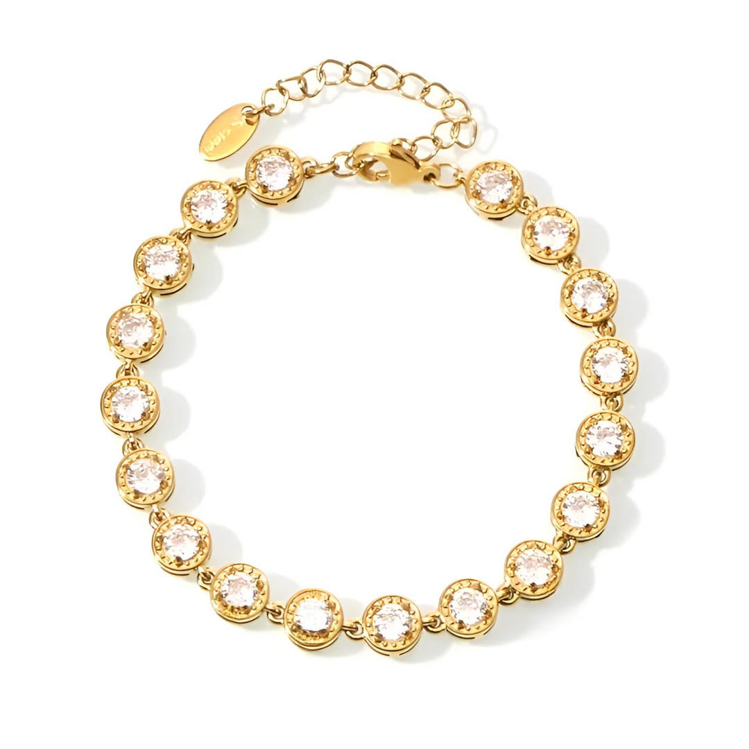 Zapestnica Crystal Medallion - zlata