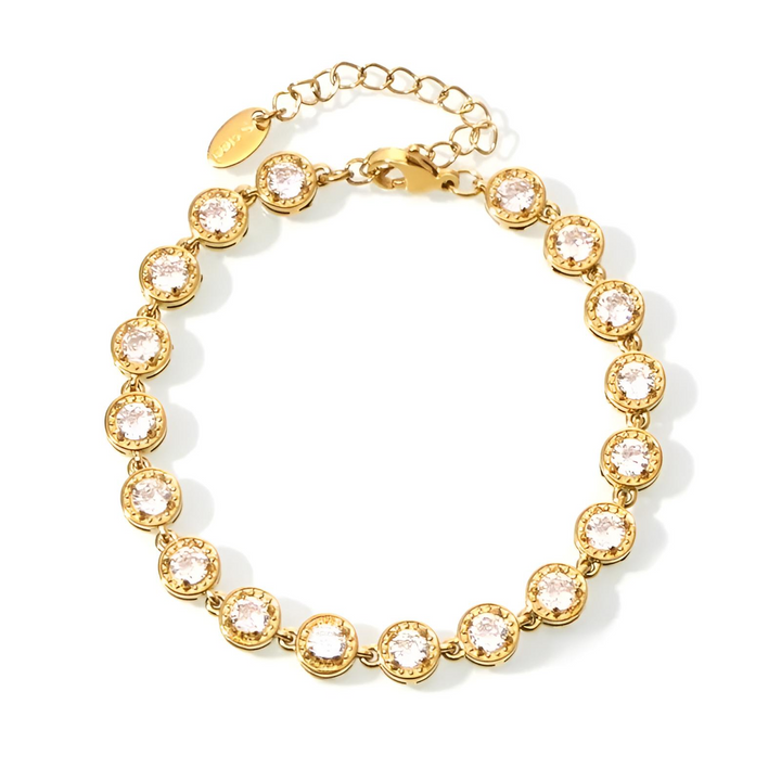 Zapestnica Crystal Medallion - zlata