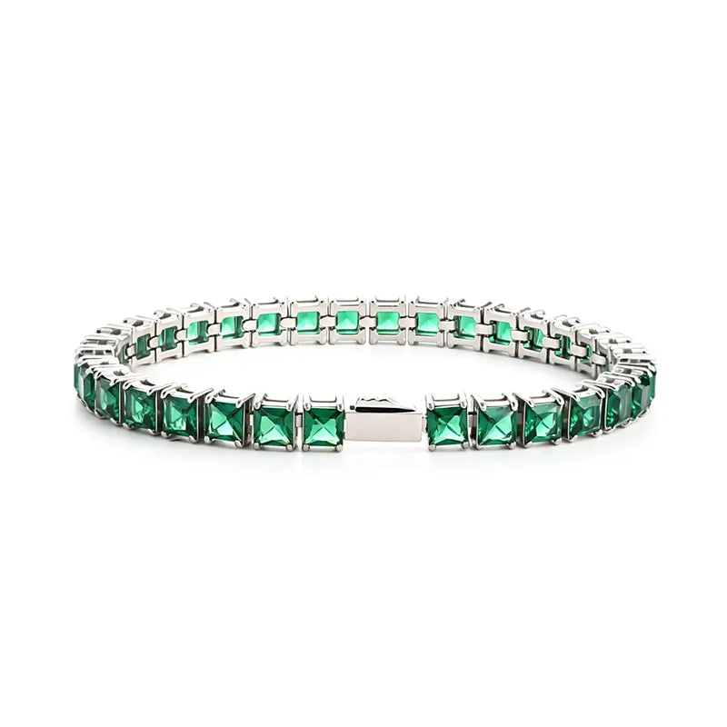 Premium Classic Green Tennis zapestnica 4 mm