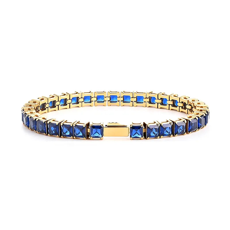 Premium Classic Blue Tennis zapestnica 4 mm