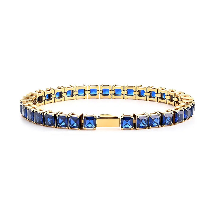 Premium Classic Blue Tennis zapestnica 4 mm