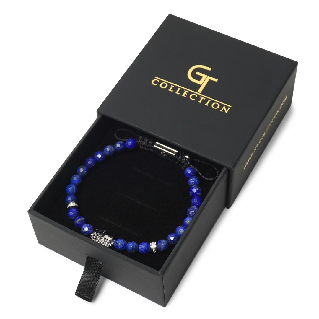 GT collection - moška zapestnica iz perl lapis lazulija
