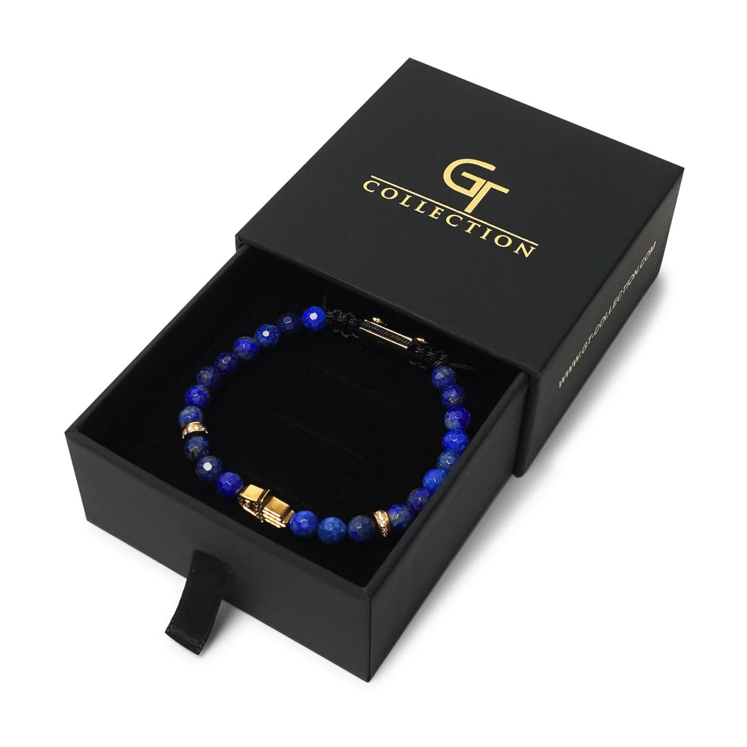 GT collection - moška zapestnica iz perl lapis lazulija