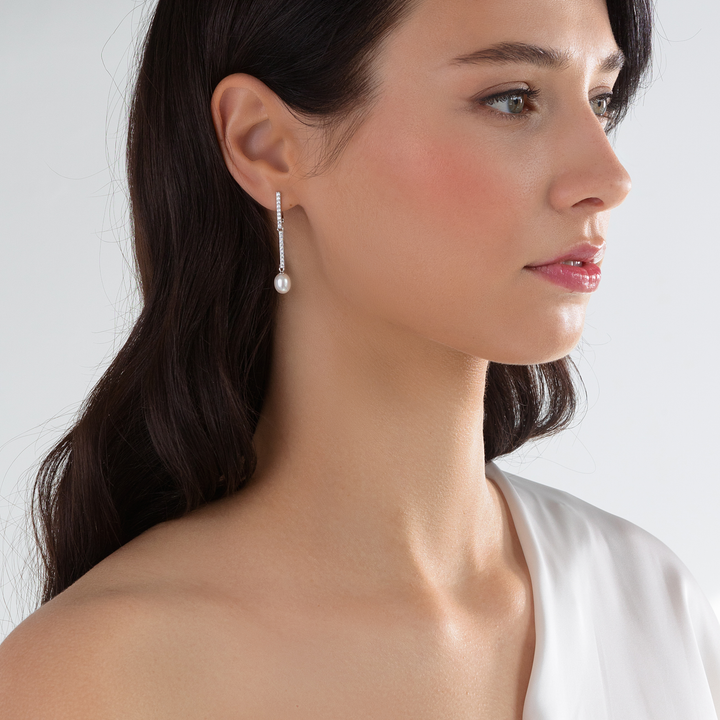 Gaura natural pearls uhani SK22222EL-W
