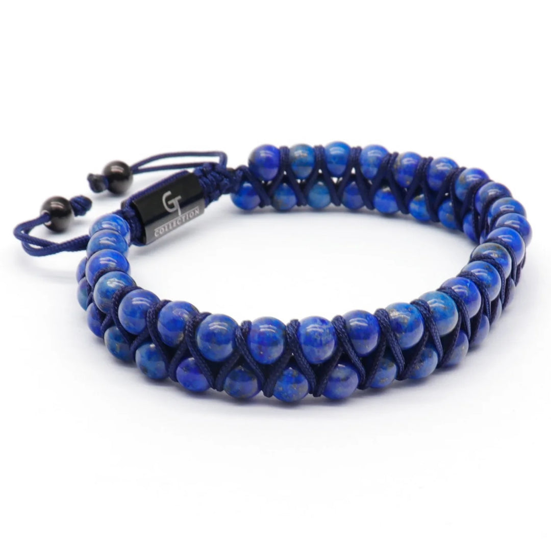 GT collection - moška zapestnica iz perl lapis lazulija