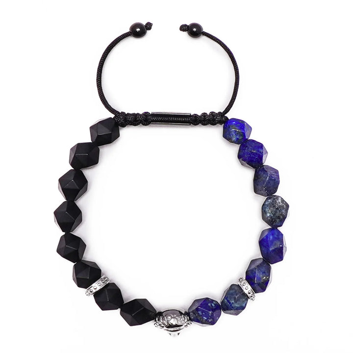 GT collection - moška zapestnica iz perl lapis lazulija in črnega oniksa