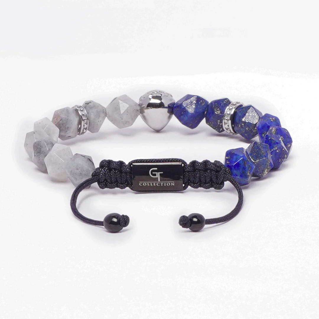 GT collection - moška zapestnica iz perl lapis lazulija in labradorita