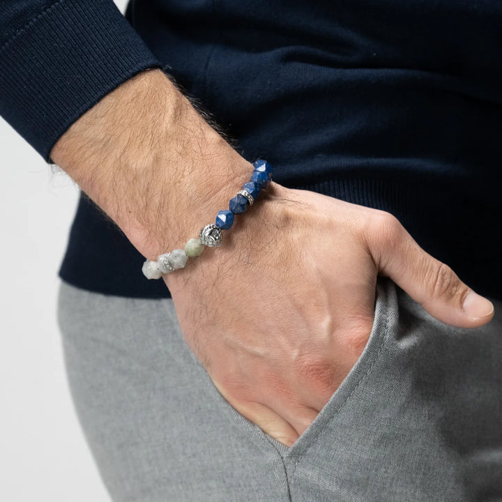 GT collection - moška zapestnica iz perl lapis lazulija in labradorita