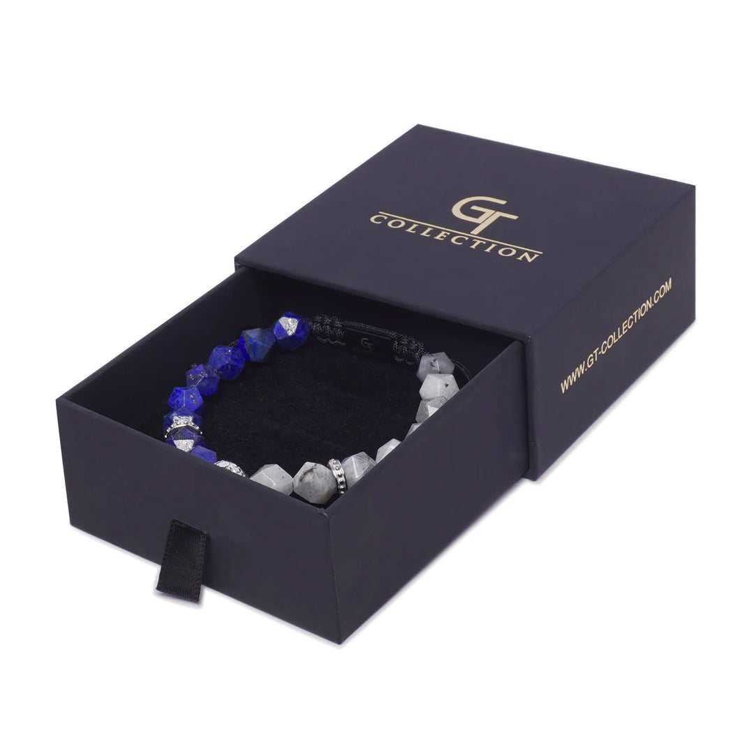 GT collection - moška zapestnica iz perl lapis lazulija in labradorita