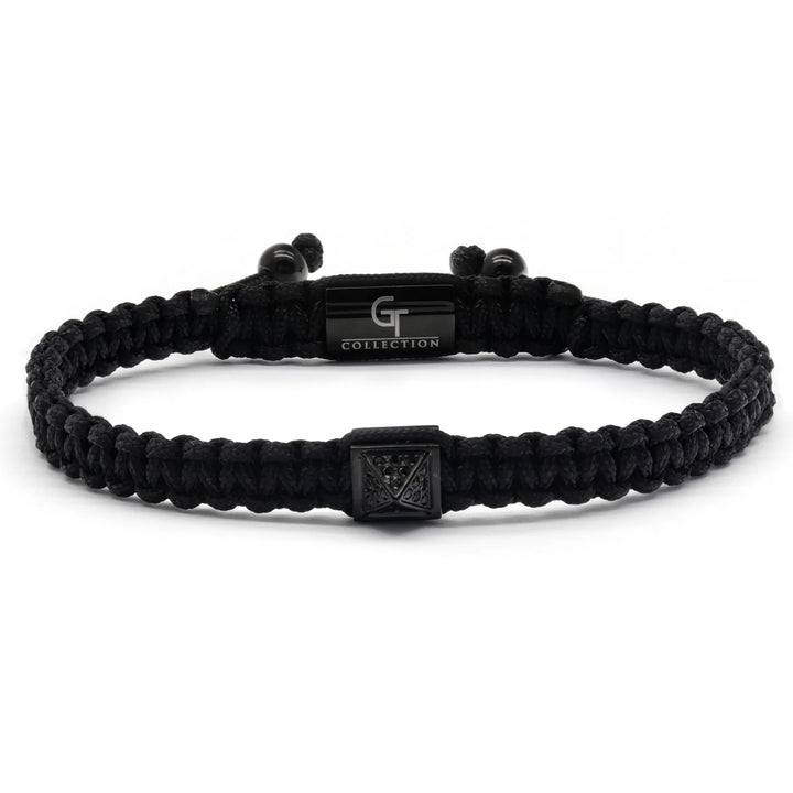 GT collection - moška črna zapestnica Black pyramid