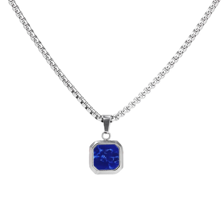 GT collection - moška verižica s kamnom lapis lazulija