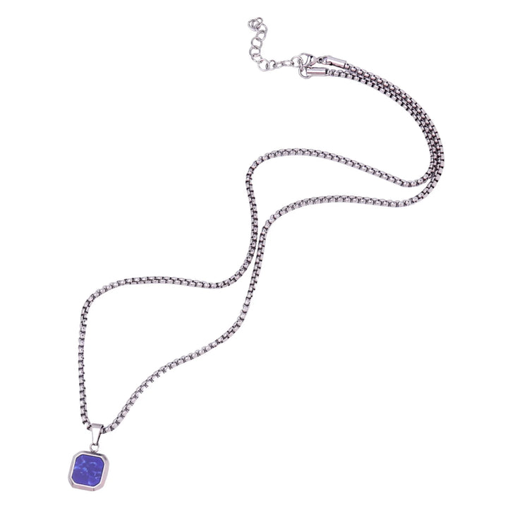 GT collection - moška verižica s kamnom lapis lazulija