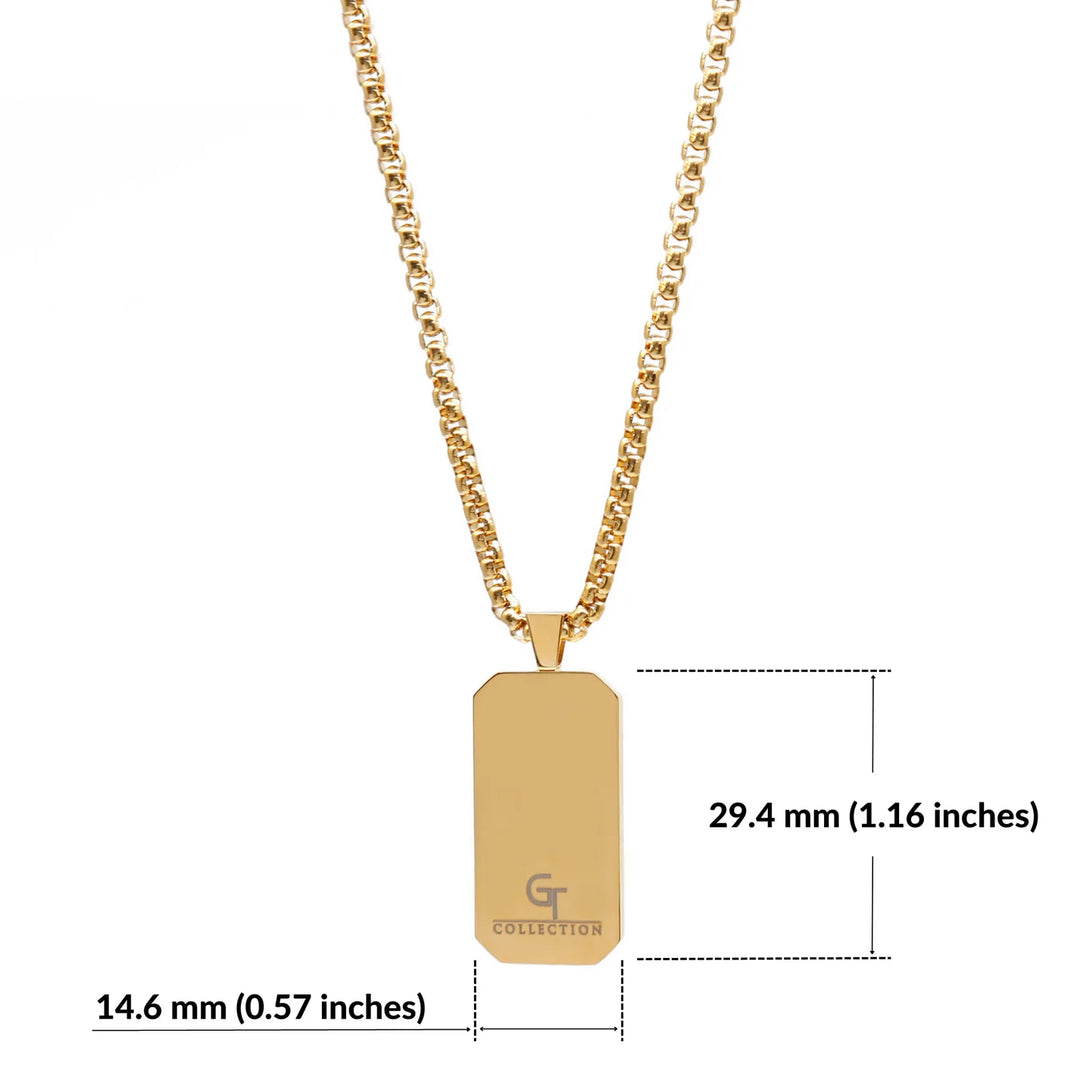 GT collection - moška verižica s kamnom črnega oniksa
