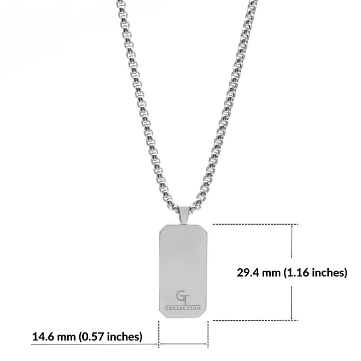 GT collection - moška verižica s kamnom črnega oniksa