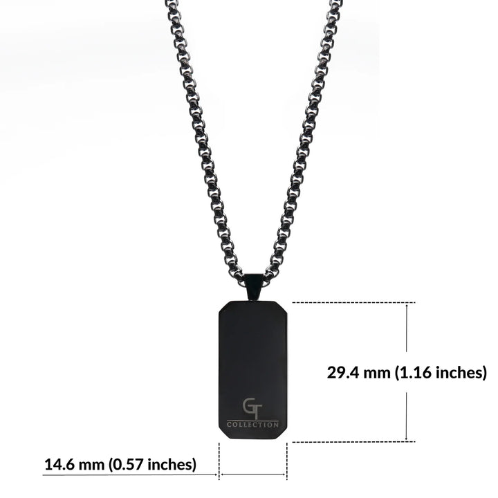 GT collection - moška verižica s kamnom rjavega tigrovega očesa