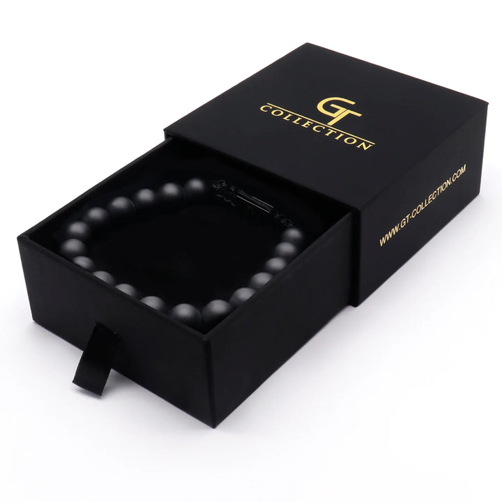 GT collection - moška zapestnica iz perl črnega oniksa