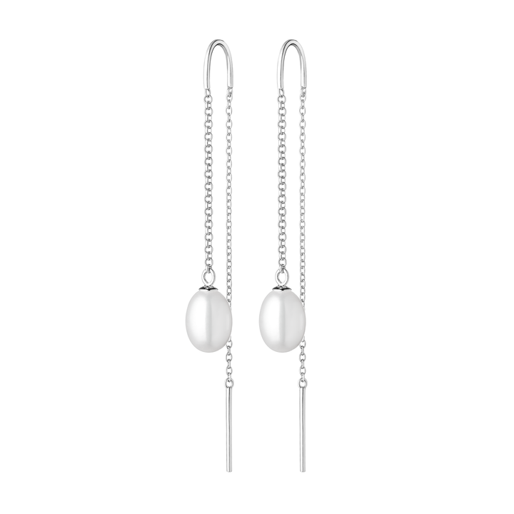 Gaura natural pearls uhani SK21102E-W