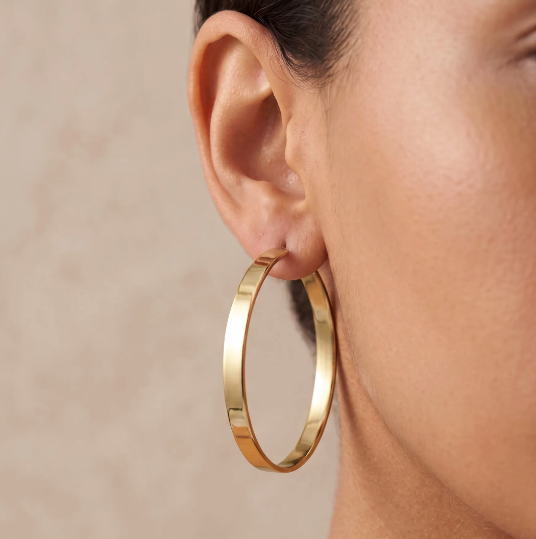 Hoops uhani 3 in 4 cm