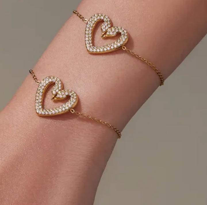 Zapestnica Swan Heart