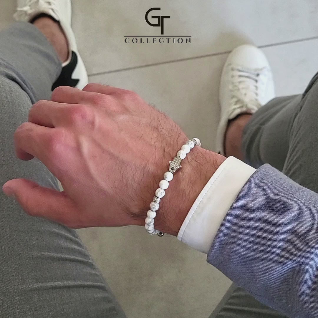 GT collection - moška zapestnica iz perl hovlita