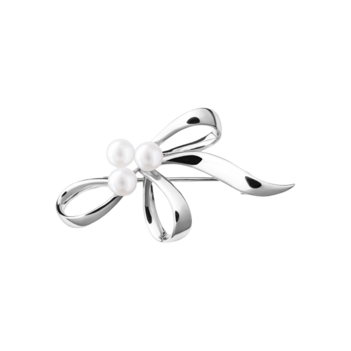 Gaura natural pearls broška SK19491BR-W