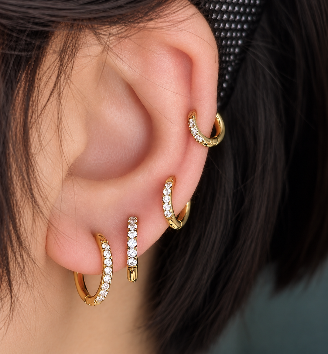 Uhani Elegantni obročki – 2 mm